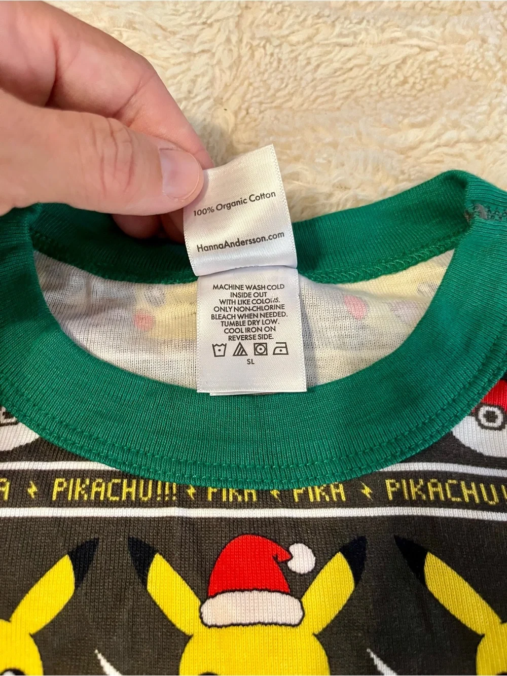Hanna Andersson Pokémon Pikachu Christmas Pajamas Boys Size 12